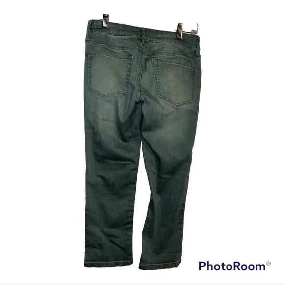 SO Capri SAGE GREEN Womens denim Jeans Juniors Size 5 Stretch Crop - Picture 4 of 4